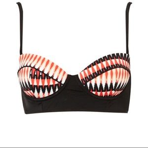 Topshop Red Stained Glass Balconette Bikini Top 10